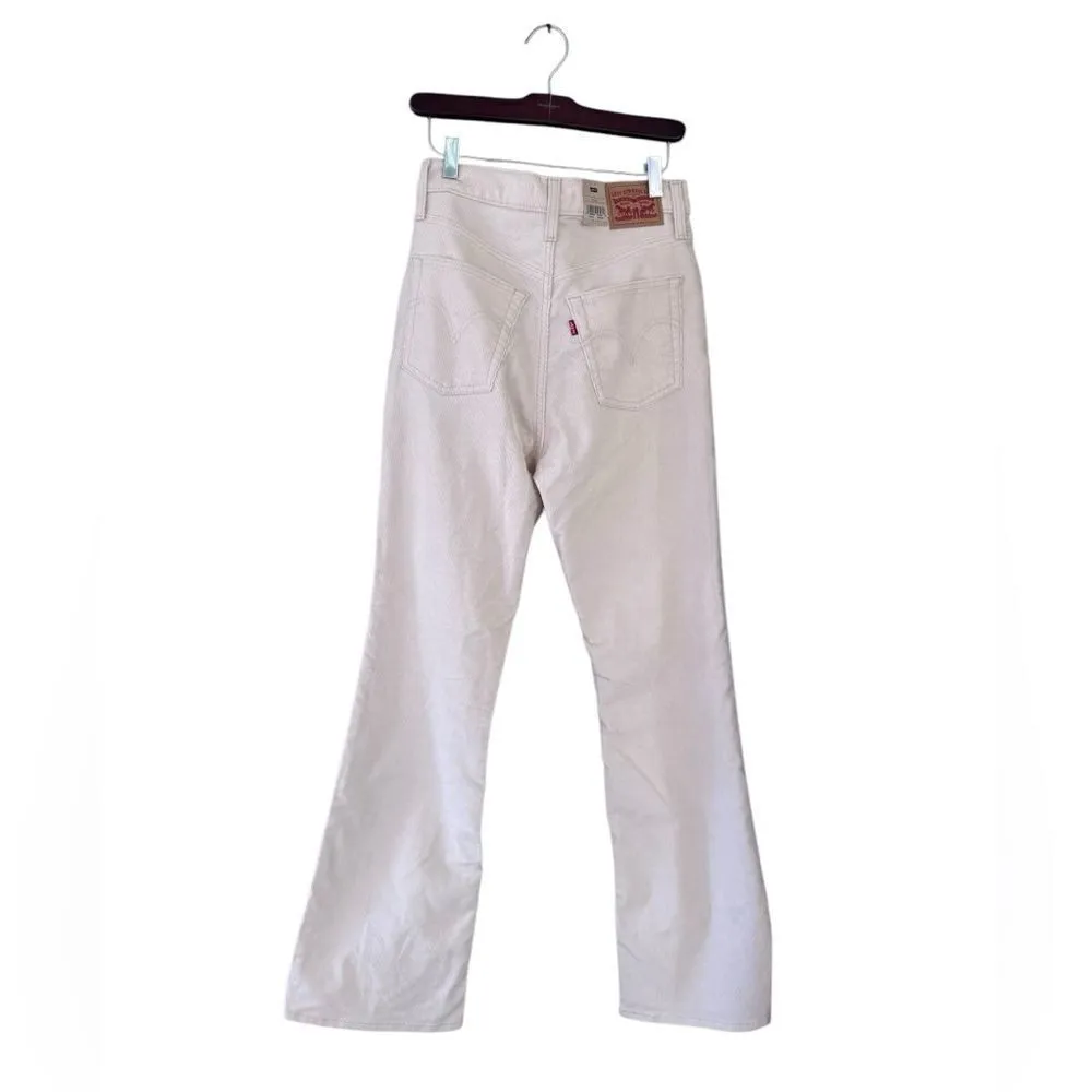 Levi’s RIBCAGE BOOTCUT CORDUROY WOMEN'S PANTS in safari white NWT 30x33 - Image 2