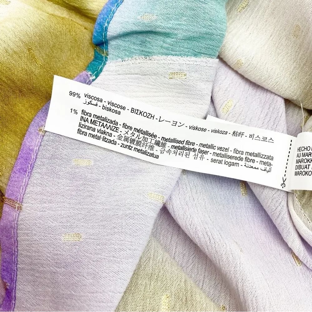 Zara Multicolored Tie Dyed Caftan Tunic Maxi Dress Blogger’s Favorite Fave - Image 14