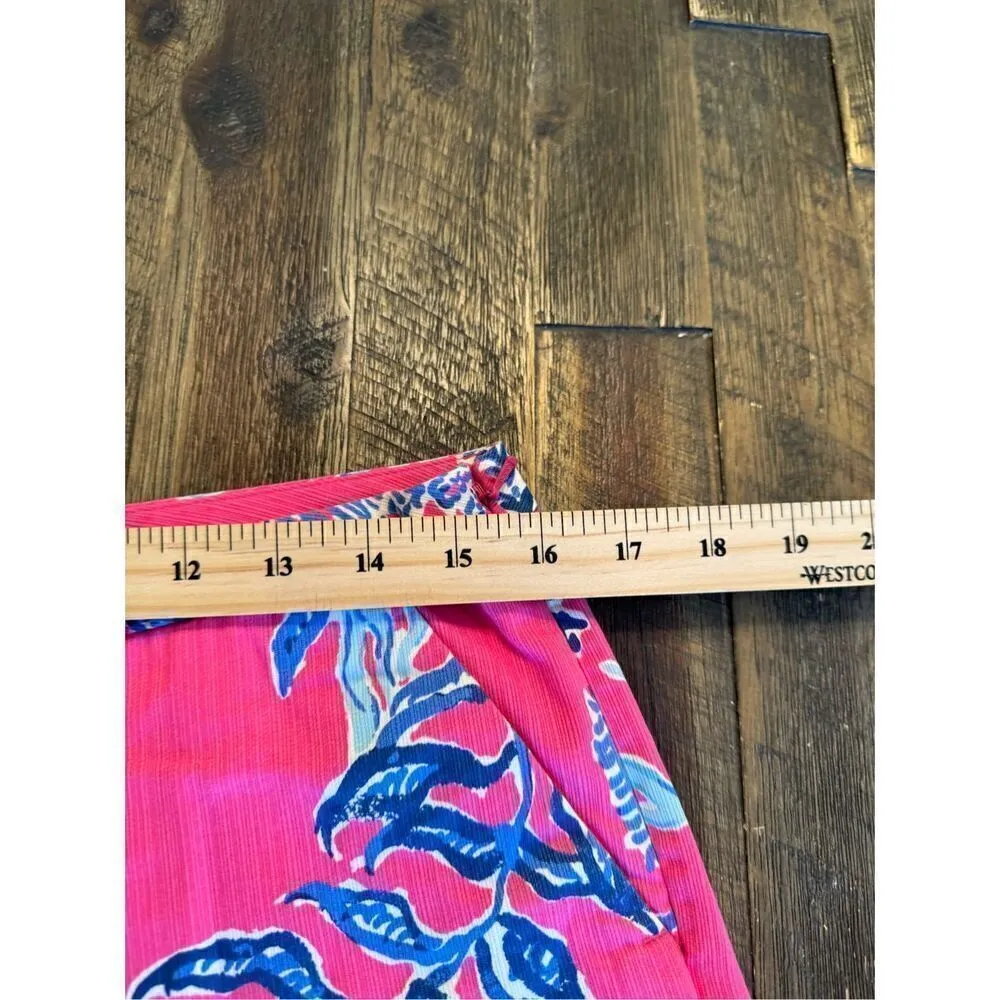 Lilly Pulitzer Adie Capri Pink Samba shorts size 4 tropical vibrant floral - Image 8