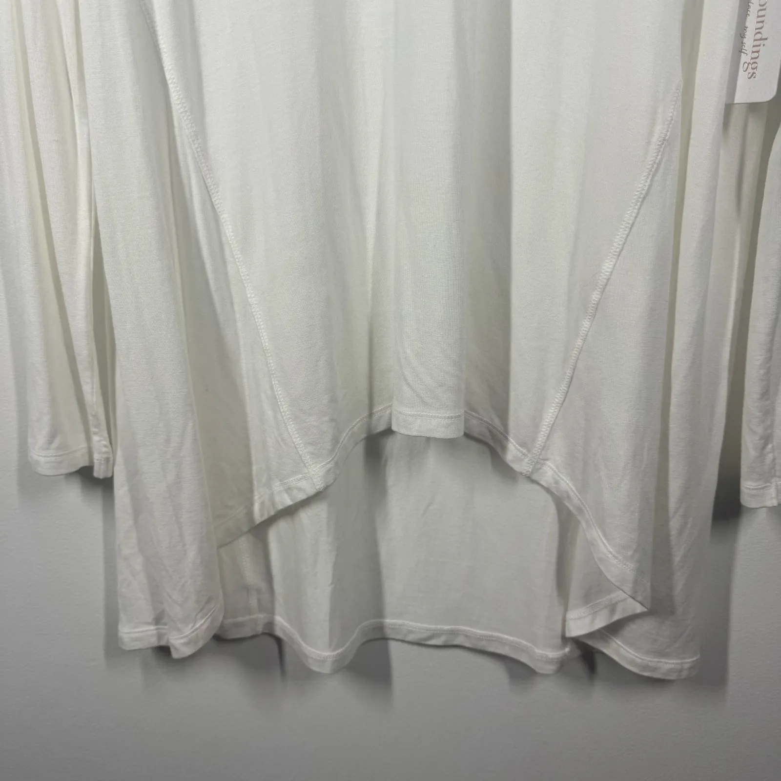 Soft Surroundings Top Women S NWT Cream Sublime Long Sleeve Tee Casual Minimal - Image 4