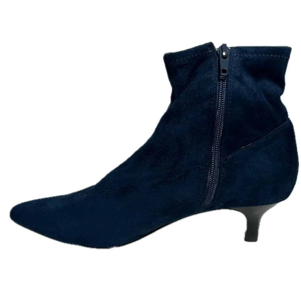 Bella Vita Stephanie II Kitten Heel Faux Suede Ankle Boots Navy Size 7.5 - Image 7