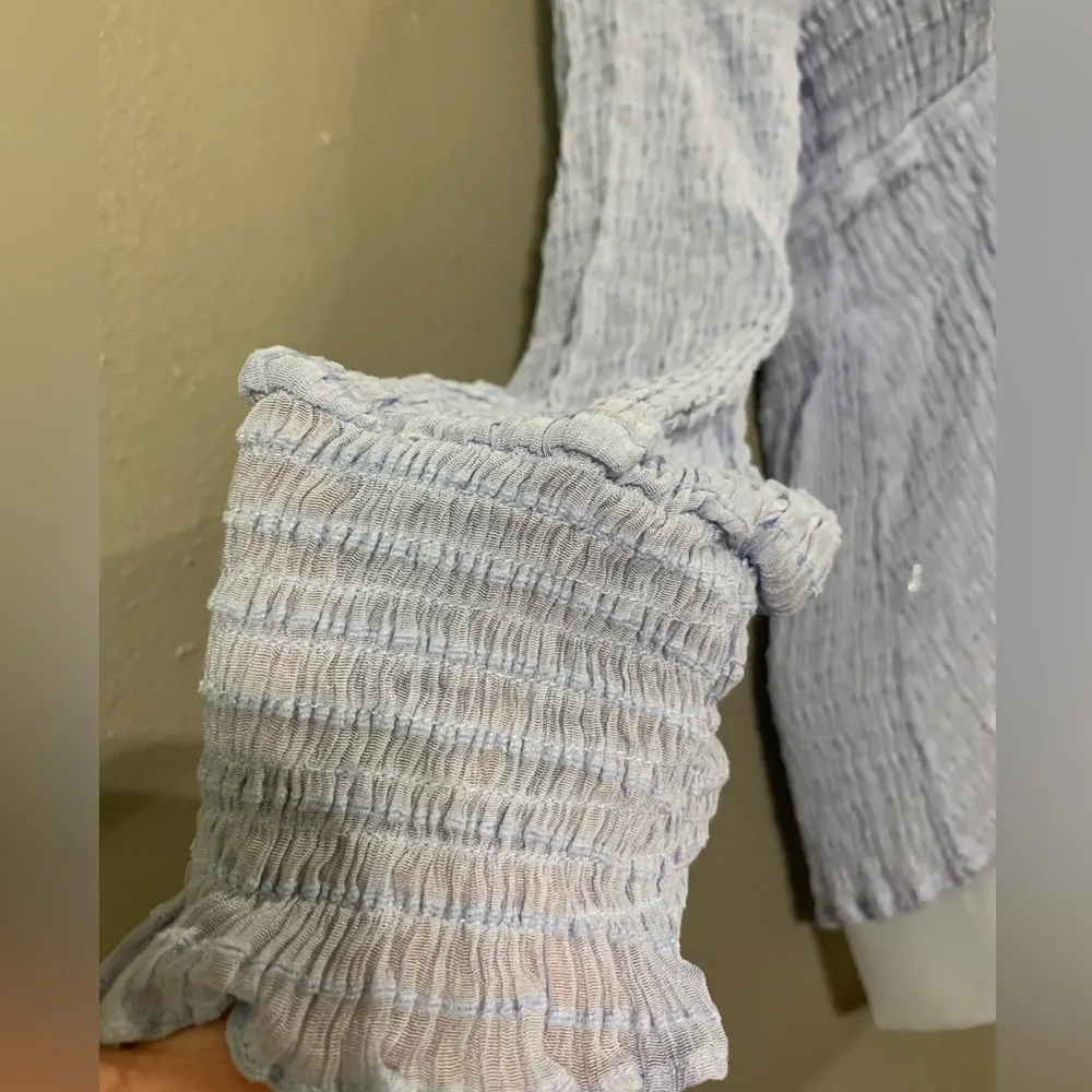 V Neck Striped Long Sleeve Top - Image 3