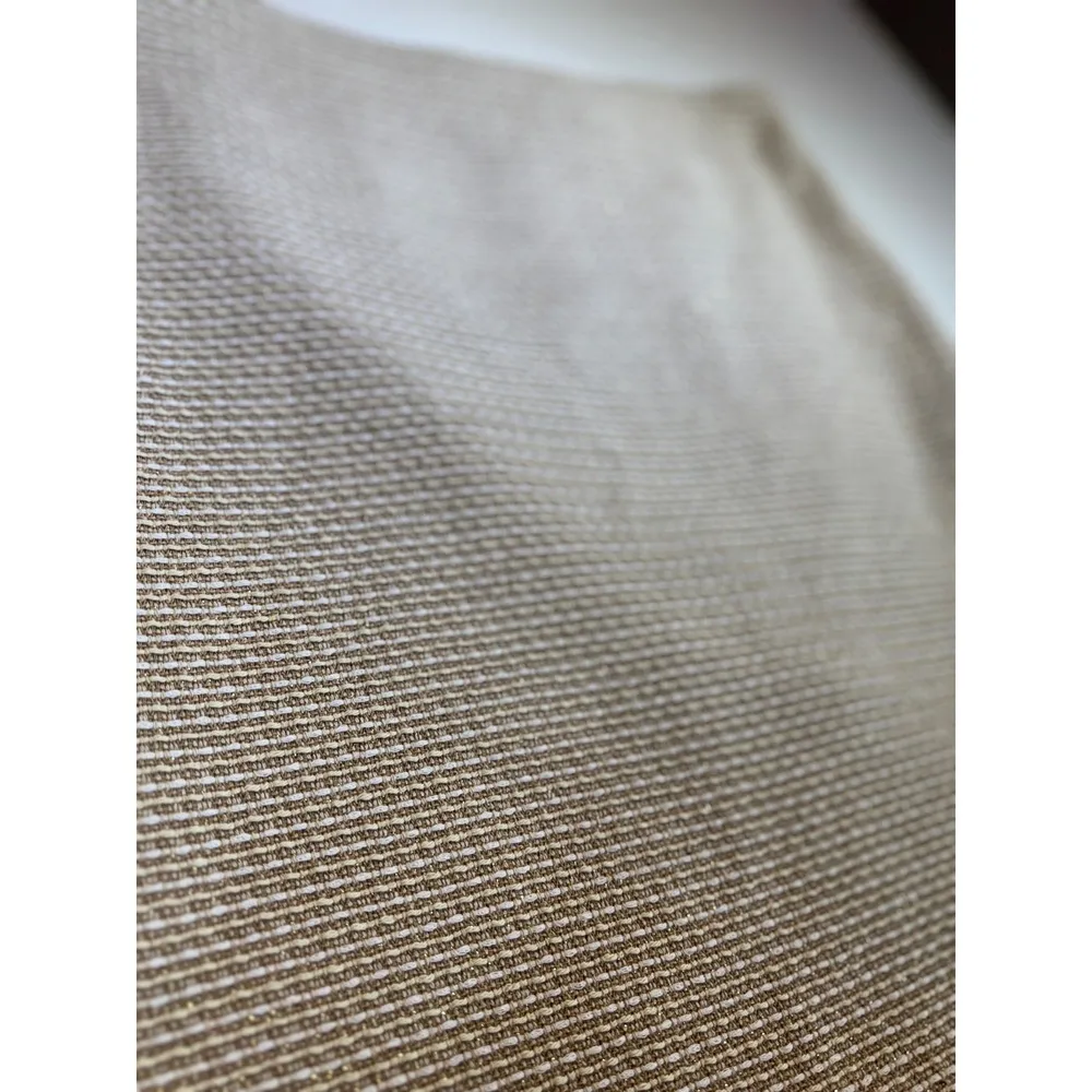 Lauren Ralph Lauren Women's Size 10 Tweed Pencil Skirt Gold Tan White Split - Image 3