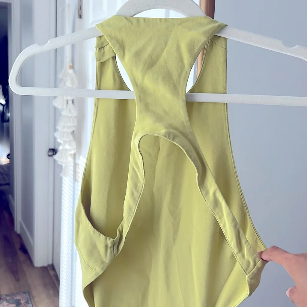 Auteur Studio Zippora 100% Silk Designer Low Back Dress Pistachio Green XS $490 - Image 8