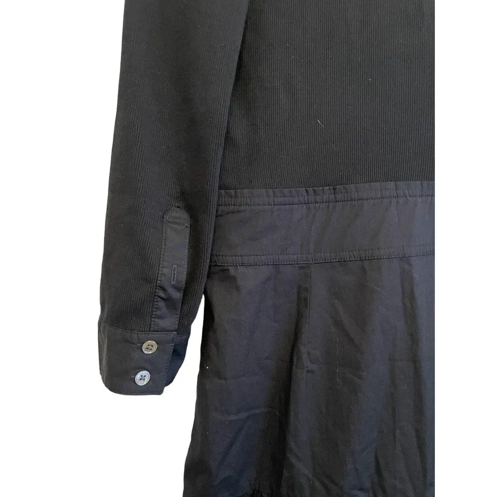 NWT Veronica Beard Peralta Midi Dress Tiered Skirt Size Medium Black Long Sleeve - Image 8