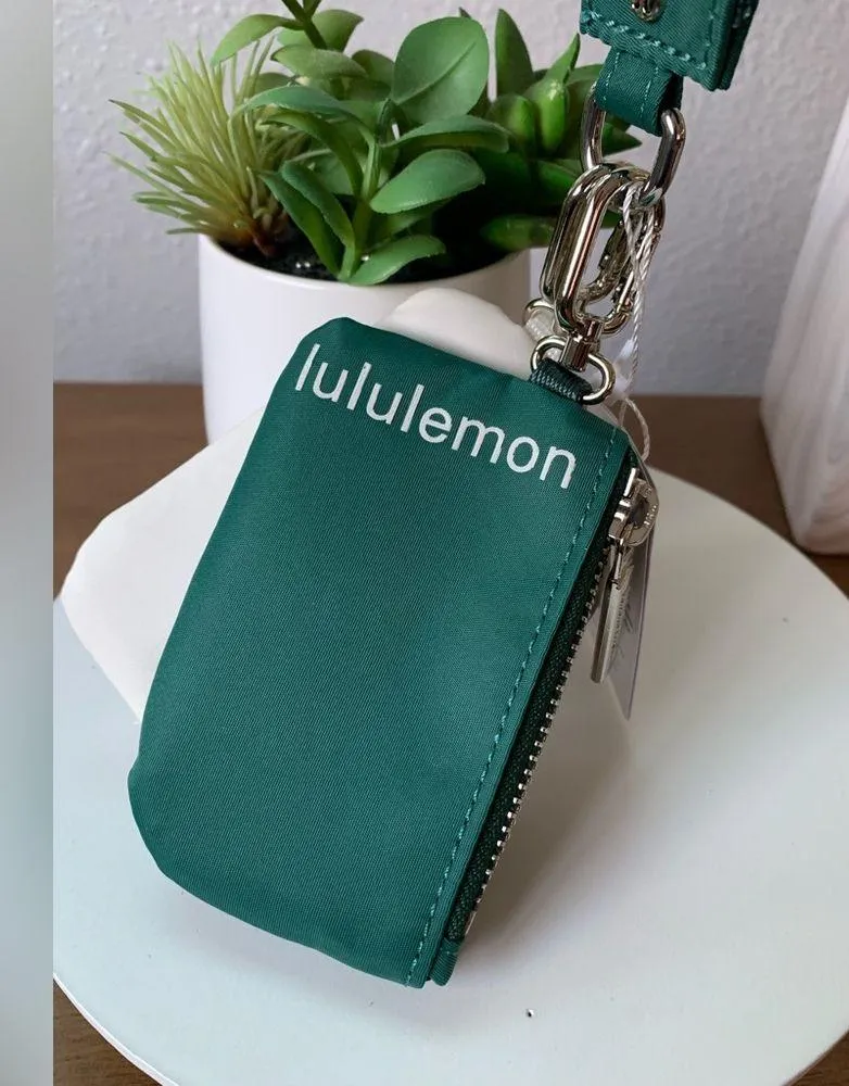 Lululemon Green Wristlet and White Pouch Set - Image 4
