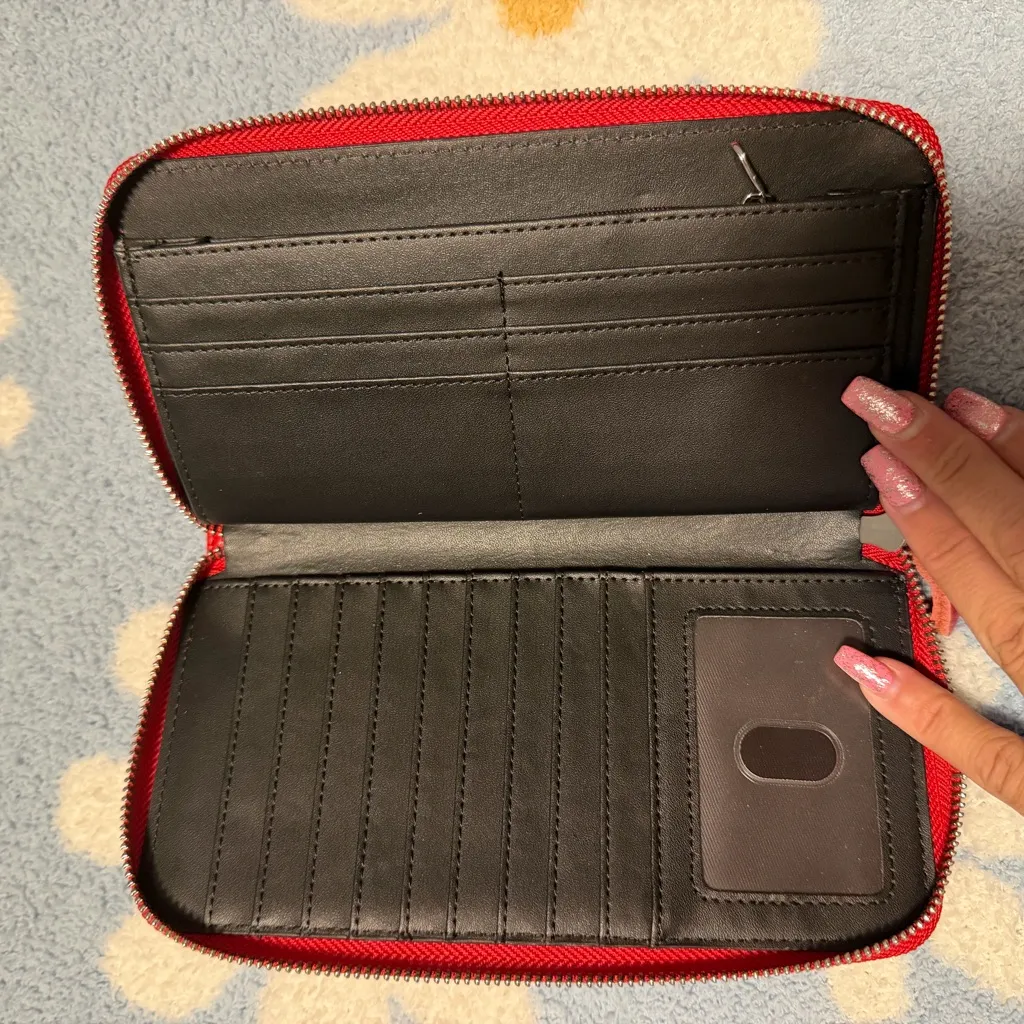 Red, White, and Blue Zip Wallet Red - Image 3