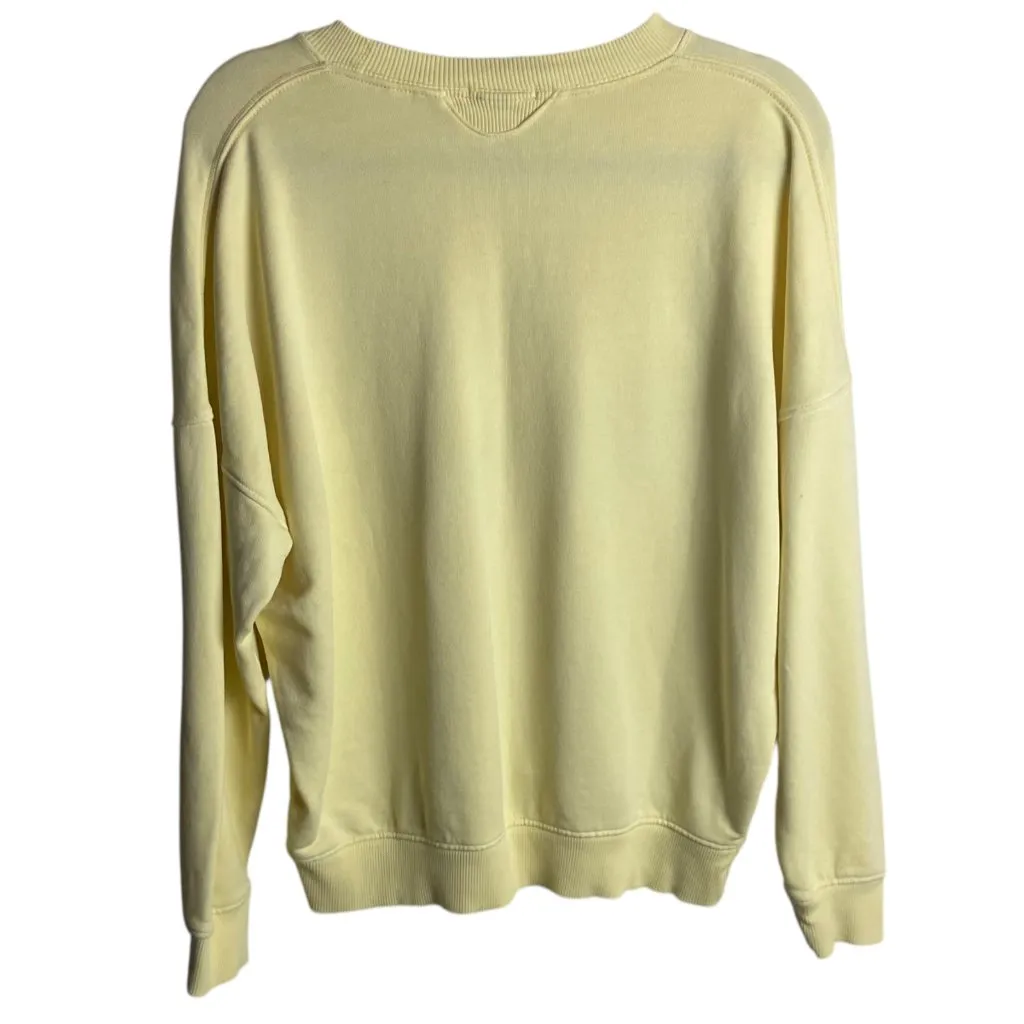 Quicksilver Size Small Cosmic Vibrations Boxy Crewneck Sweatshirt Butter Yellow - Image 5