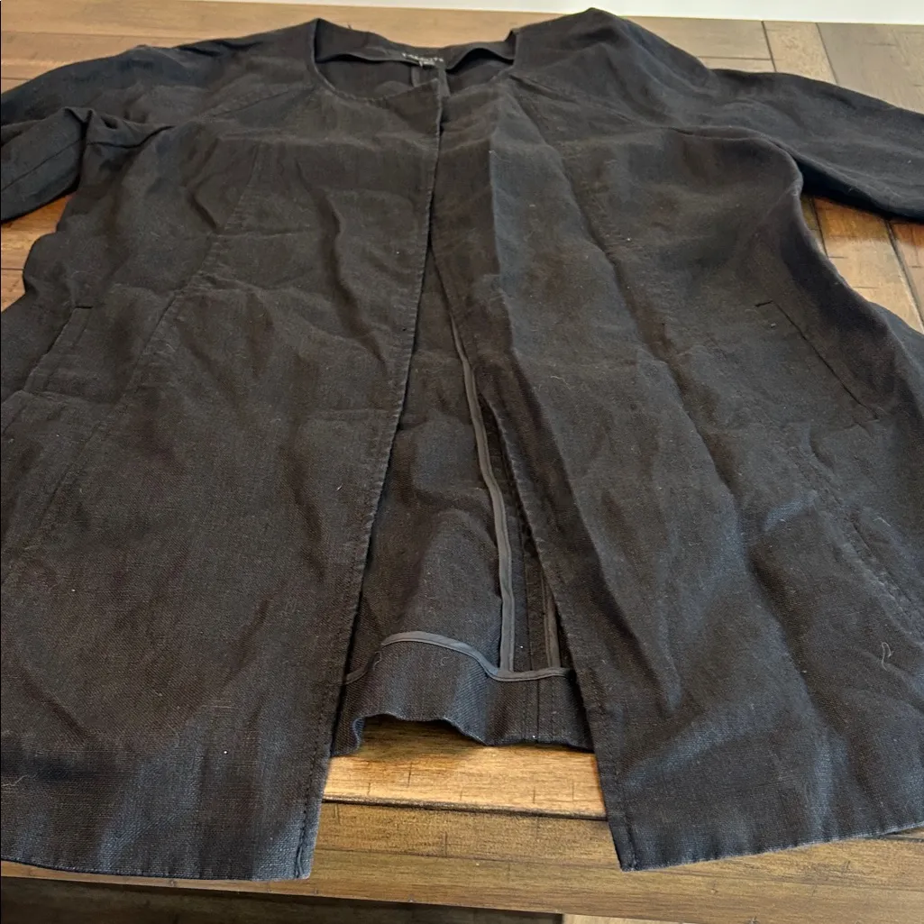 Talbots  Pure Irish Linen Open Front Jacket Petite Medium NWOT - Image 5