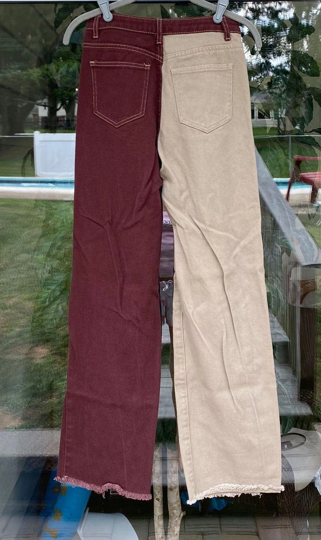 Two Tone High Waisted Jeans - Image 2