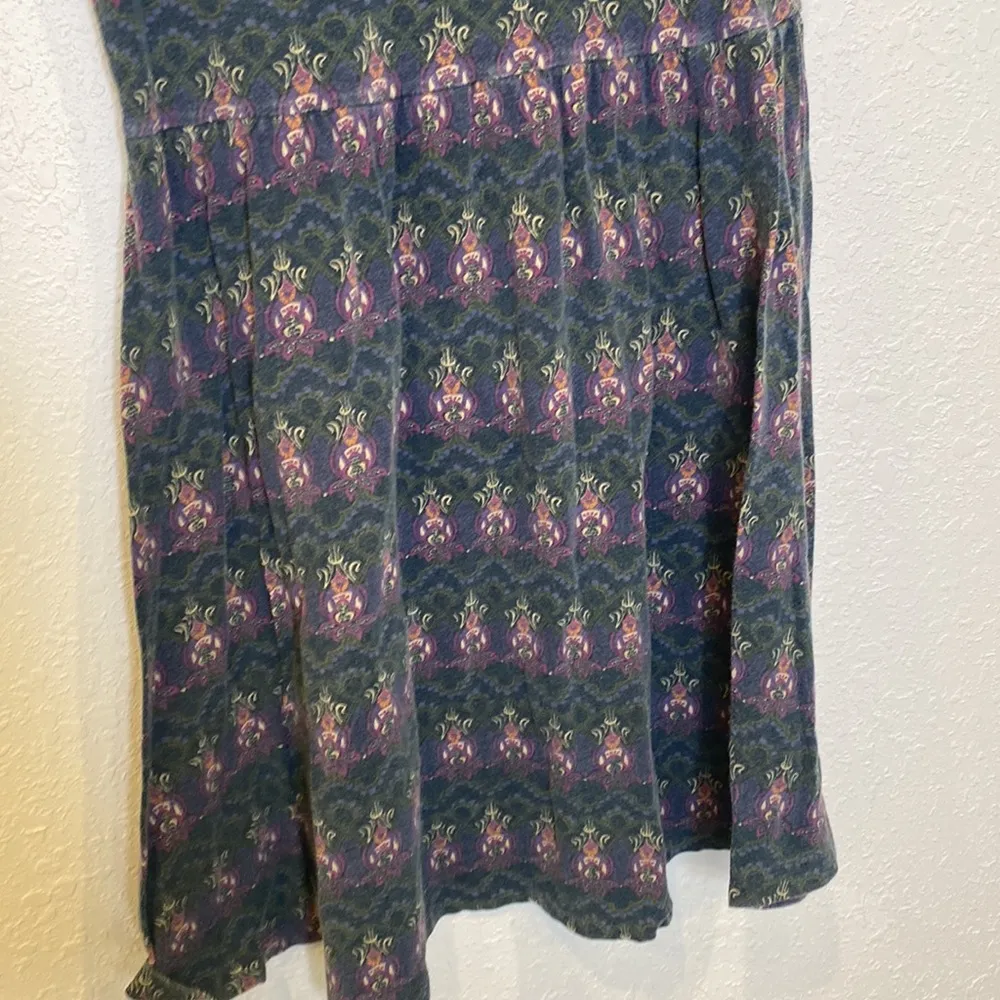 Mossimo Supply Co. Cap Sleeve Scoop Neck Stretchy Mini Dress Boho Print Sz Sm - Image 3