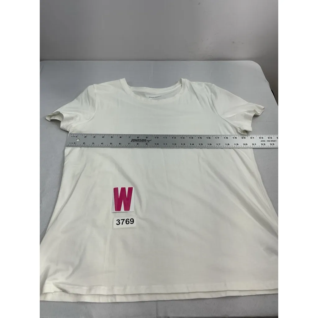 Womans Amazon Essentials XL White Short Sleeve Pullover T Shirt - Image 5