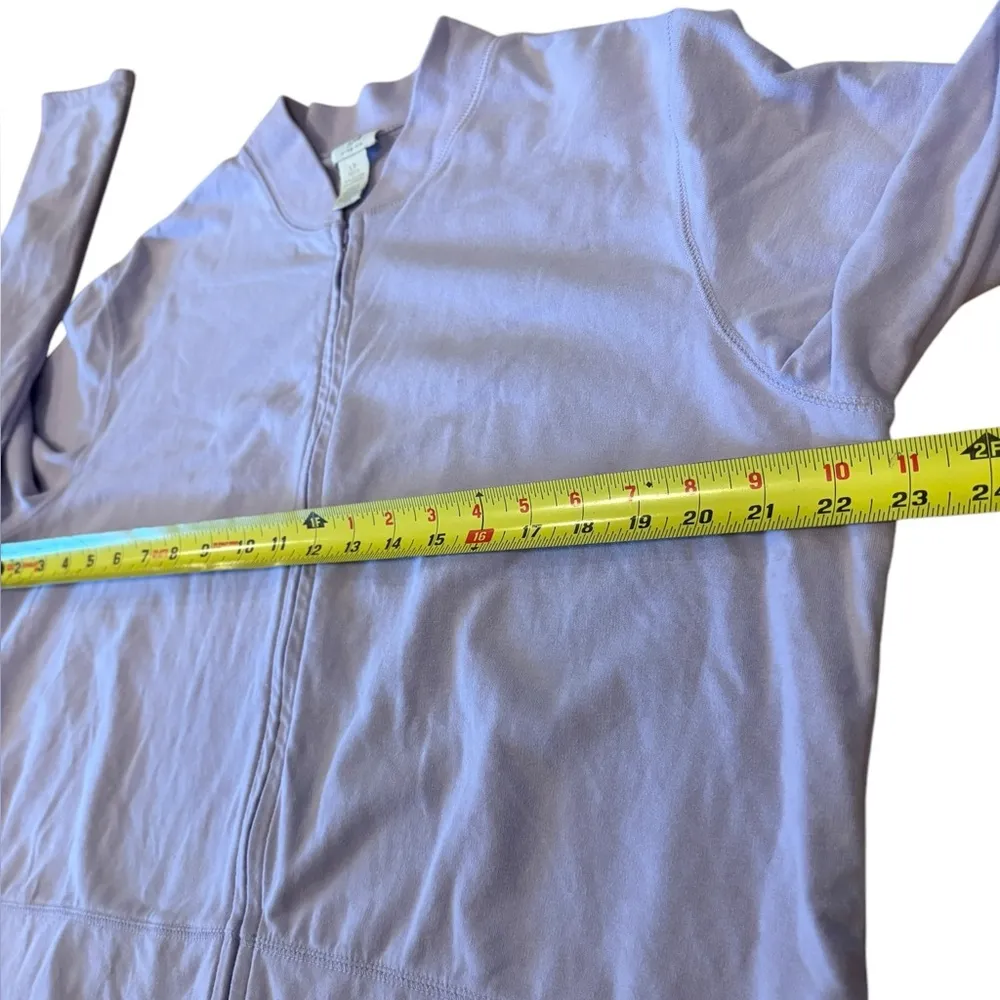 J Jill Light Purple Full Zip Long Sleeve Sweater Sweatshirt Mock Neck Large P Size undefined - Image 7