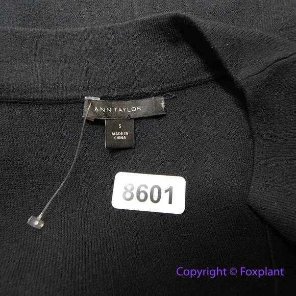 Ann Taylor black long sleeve waist band crew neck sweater dress, size‎ S - Image 10