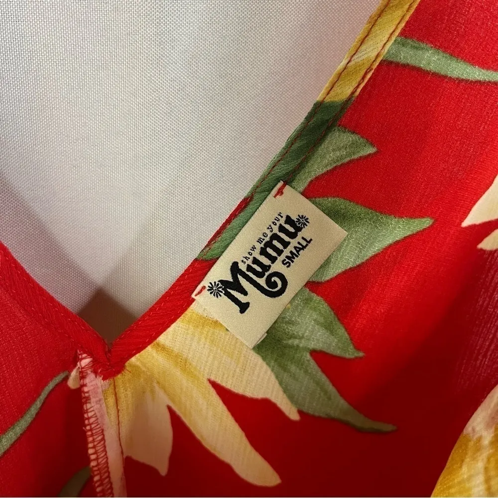 Show Me Your Mumu Ellie Red Sunflower Fields Romper S - Image 5