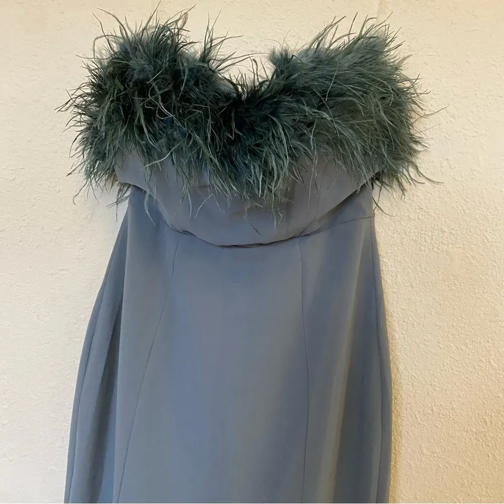 HOUSE OF CB 'Juliene' Eucalyptus Maxi Dress NWOT strapless size‎ XL - Image 7