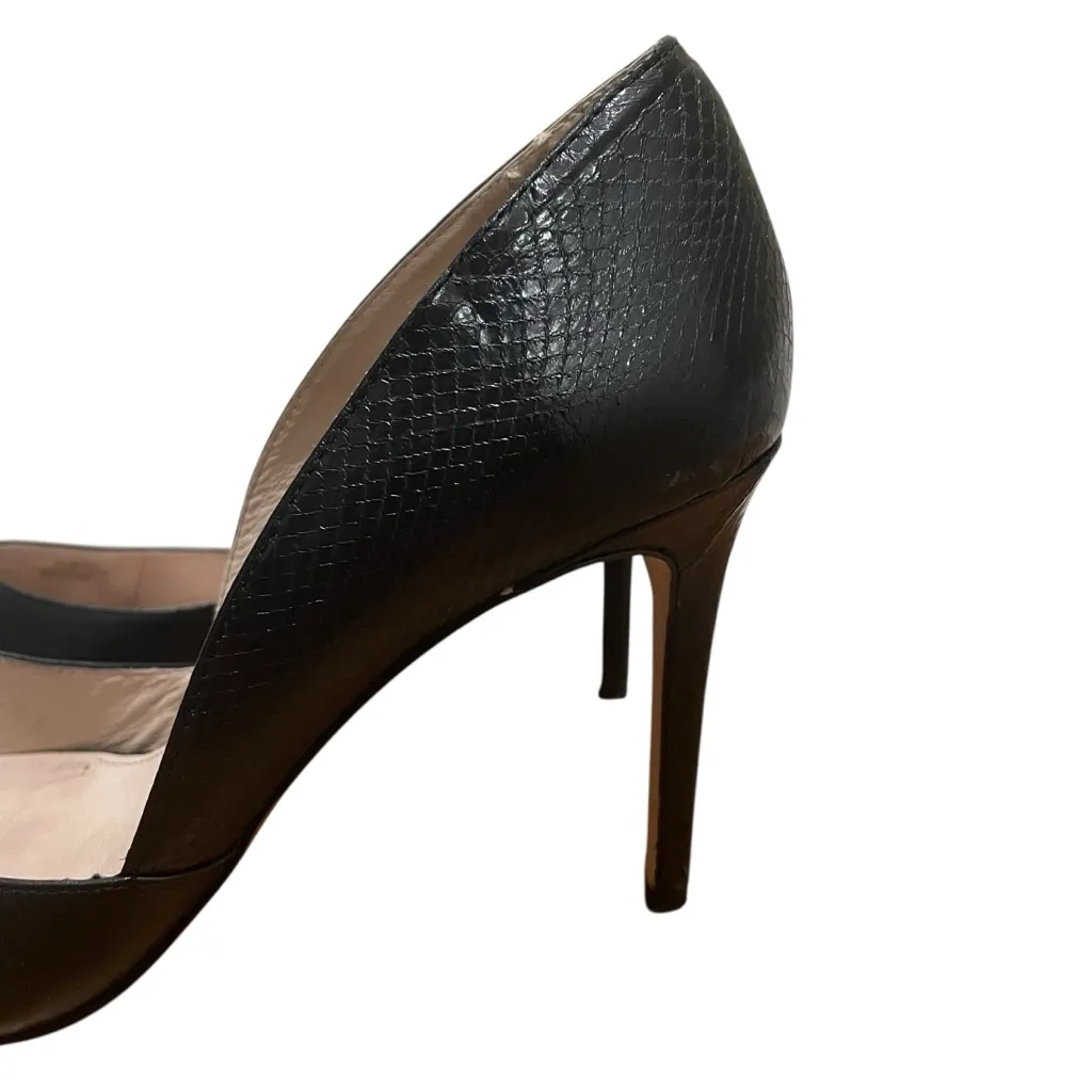 Louise et Cie Lo Hermosah Leather Snake Accent Pump Heels Black Women’s Size 10 - Image 3