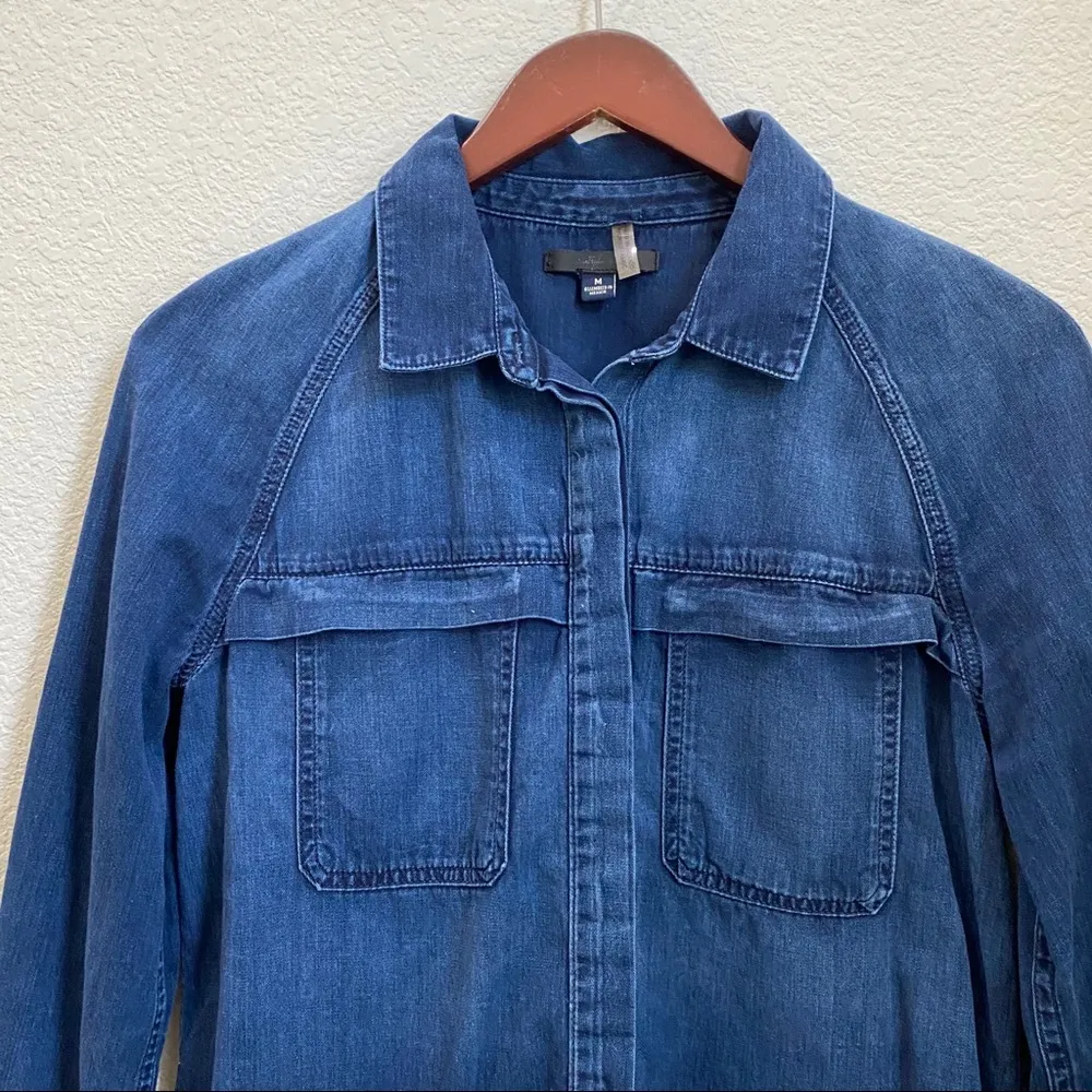 7 For All Mankind Raglan Patch Pocket LS Shirt M - Image 7