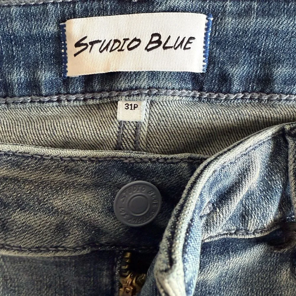 STUDIO BLUE Raya Mid Rise Cigarette Jean Blue 31P NWT STITCH FIX - Image 7