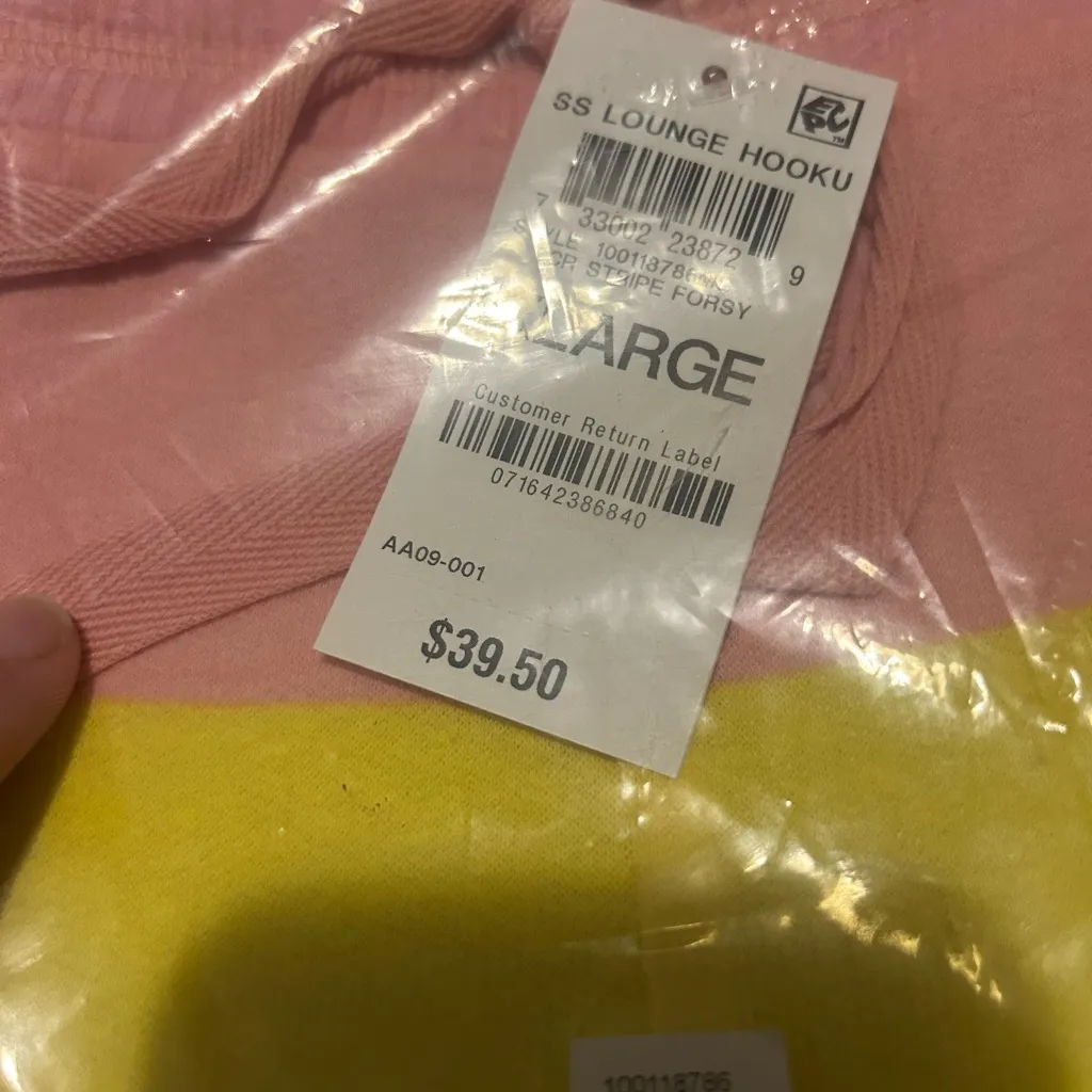 Style and Company Junior's Knit Shorts Pink and Yellow Stripe Size XL - Image 5