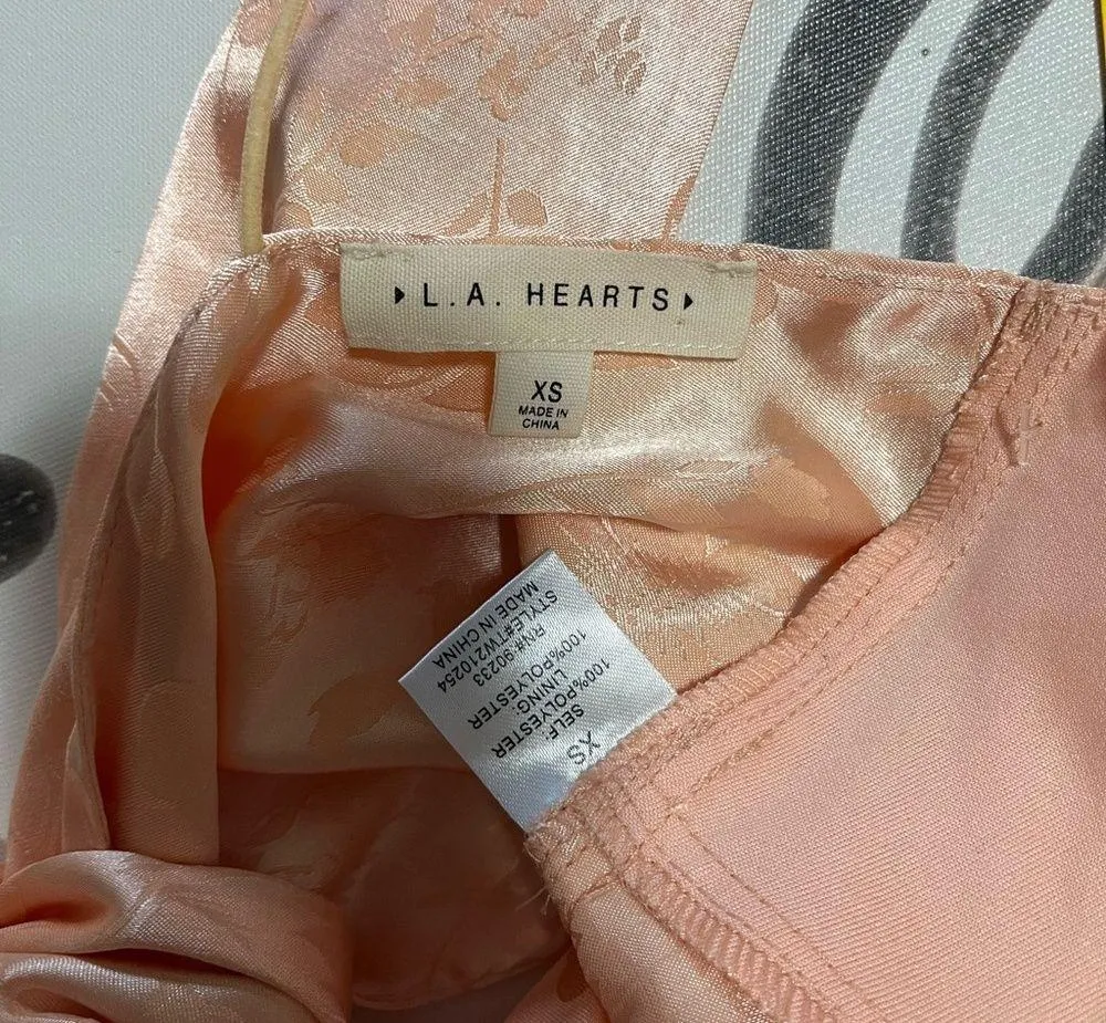 LA HEARTS Champaign Handkerchief Bustier Backless Crop Tank Top Silk SZ XS NWT - Image 5