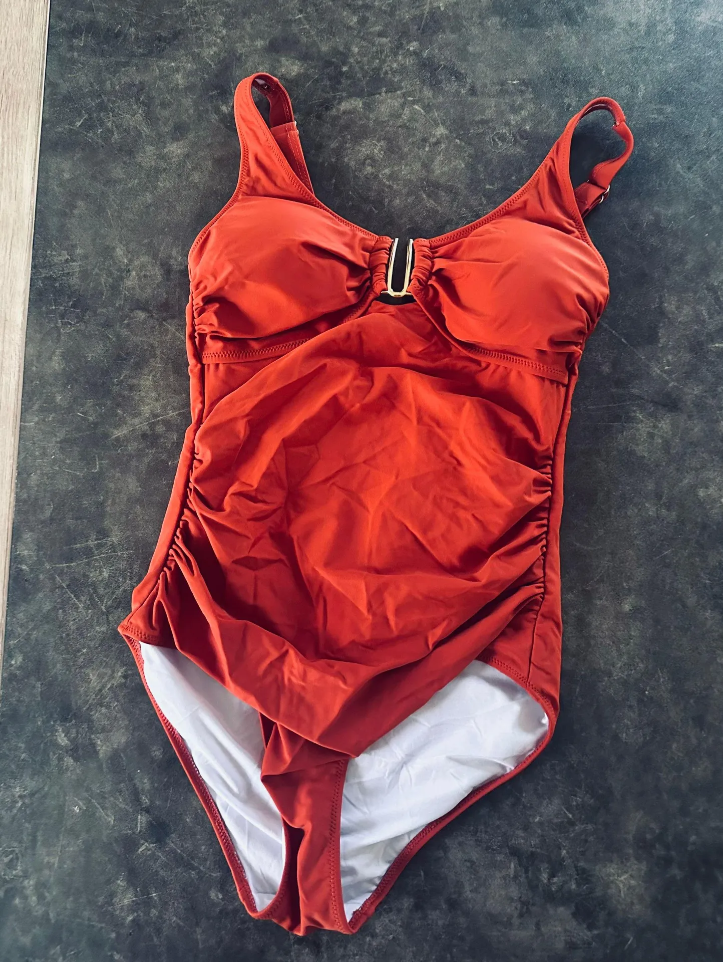 Women's Tummy Control Swimsuits Ruched Slimming One Piece Bathing Suit Deep V Neck - Image 5