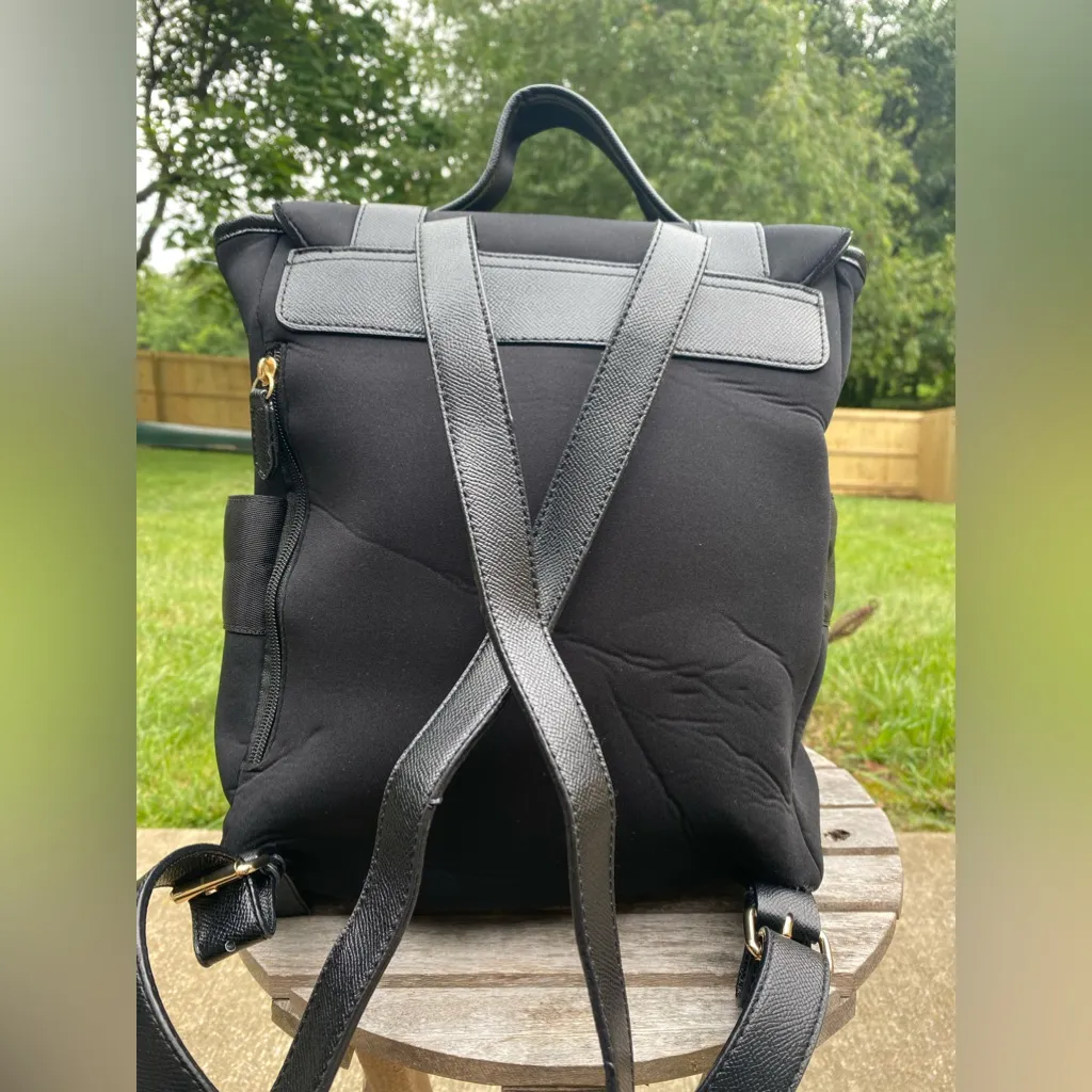 Gianni Bini Black Backpack with Gold Buckles - Image 2