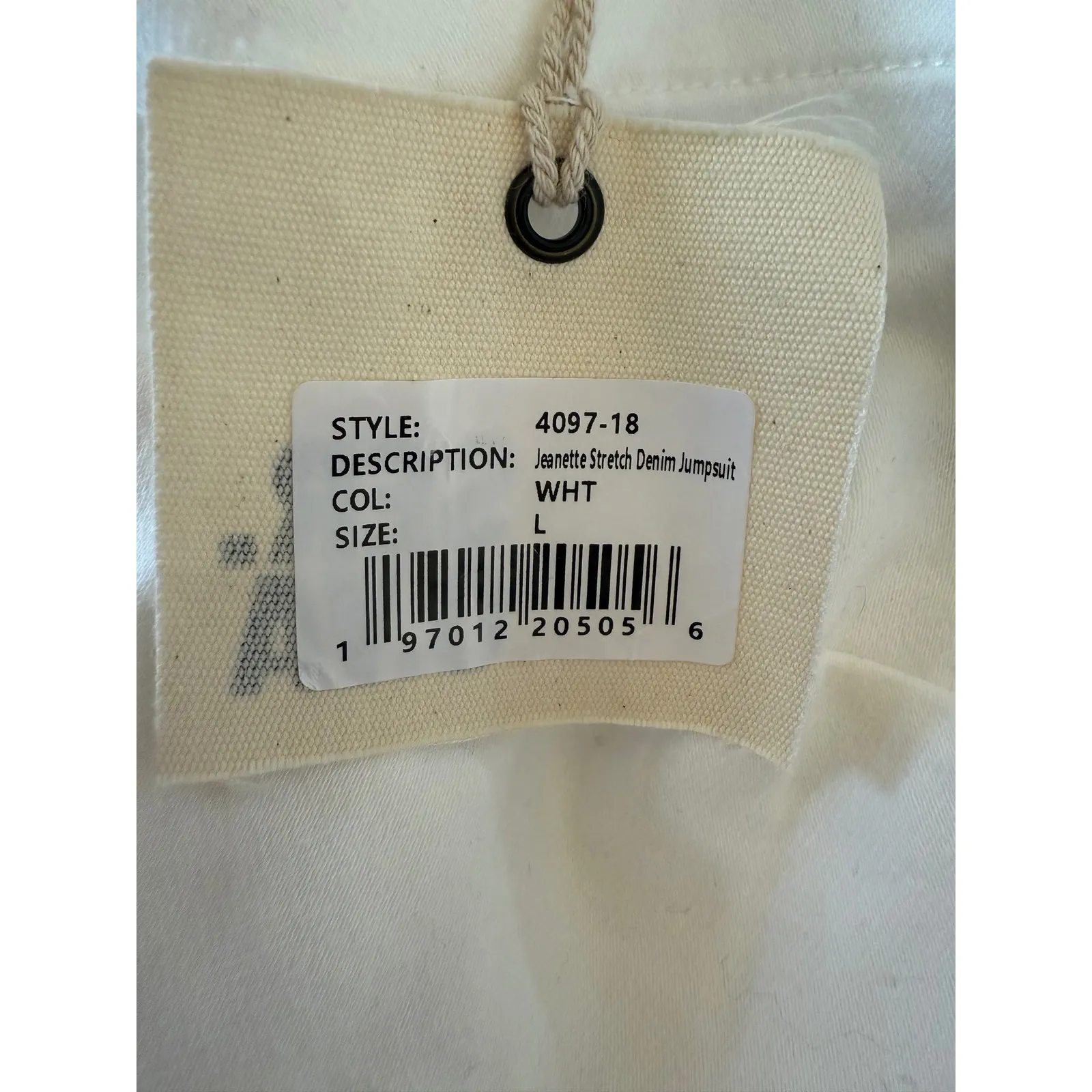 NWT Ser.o.ya Jeanette Stretch Denim‎ Flare Jumpsuit in White Sz Large $378 - Image 12