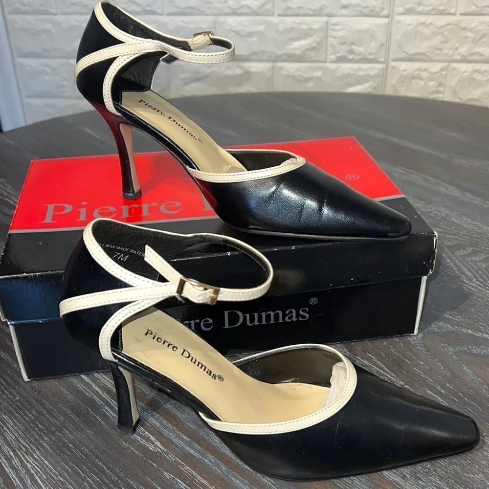 PIERRE Dumas black and bone heels. (7) - Image 2