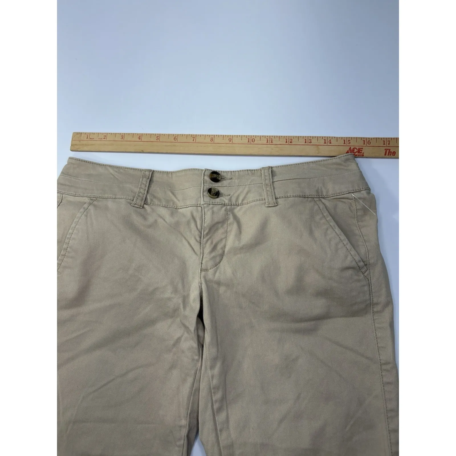 American Eagle Women's Pants Beige Stretch‎ Dress pant Trousers 32/27 - Image 6