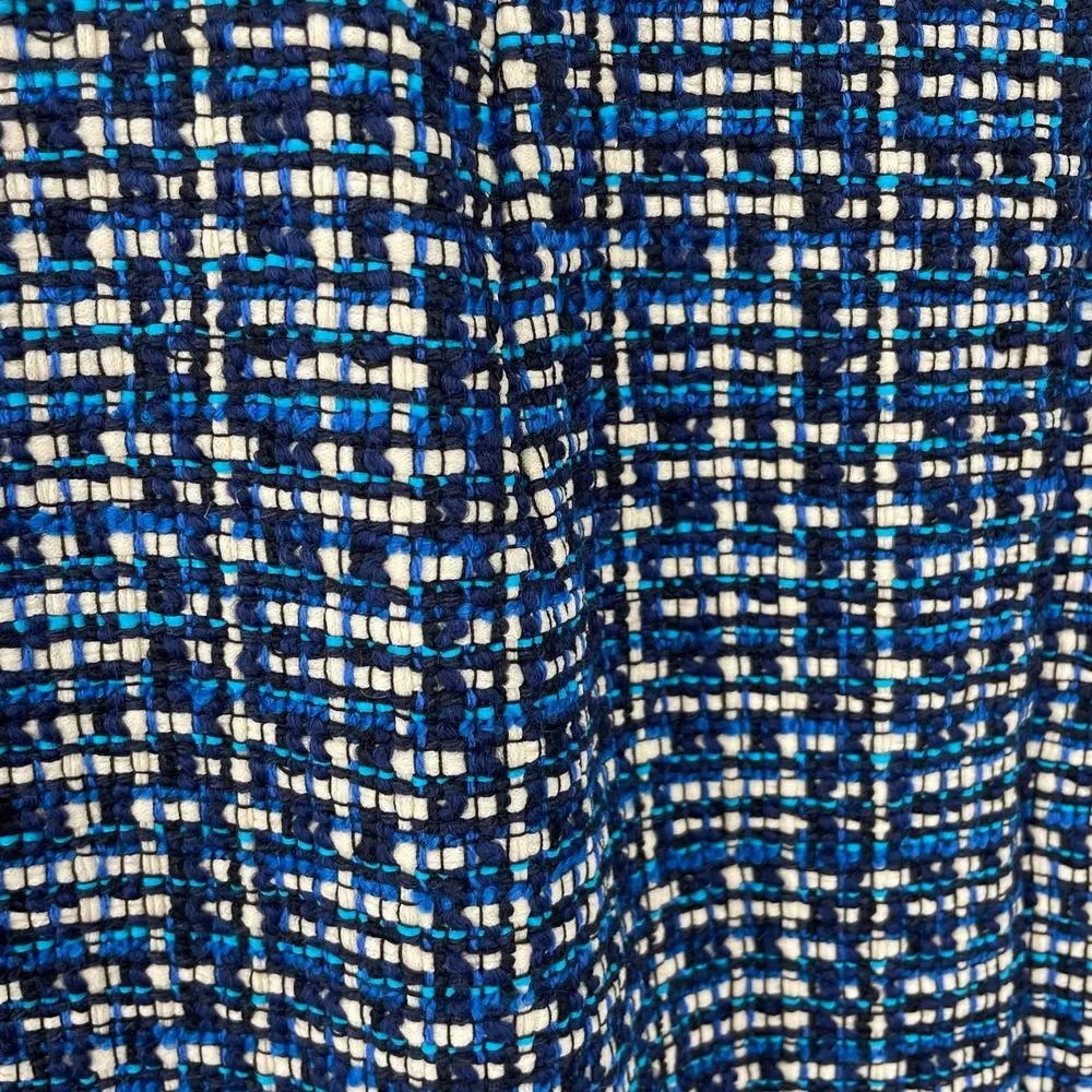 NWT Boss Varius Tweed Suit A-Line Skirt Navy Italian Tweed Size 6 - Image 8