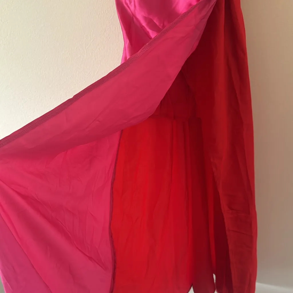 Petal & Pup LIPA COLOURBLOCK MIDI SLIP DRESS - PINK/RED, Size Small, $89 - Image 9