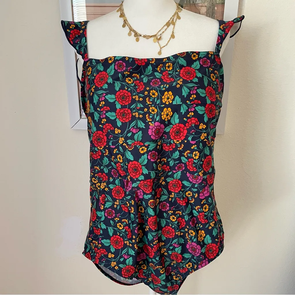 Summersalt Ruffle Oasis Midnight Bloom Floral One Piece Swimsuit Size 22 - Image 3