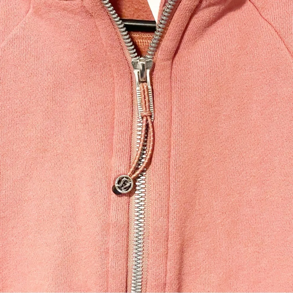 Lululemon Scuba Hoodie *Light Cotton Fleece Brier Rose Full Zip Size 4 - Image 4