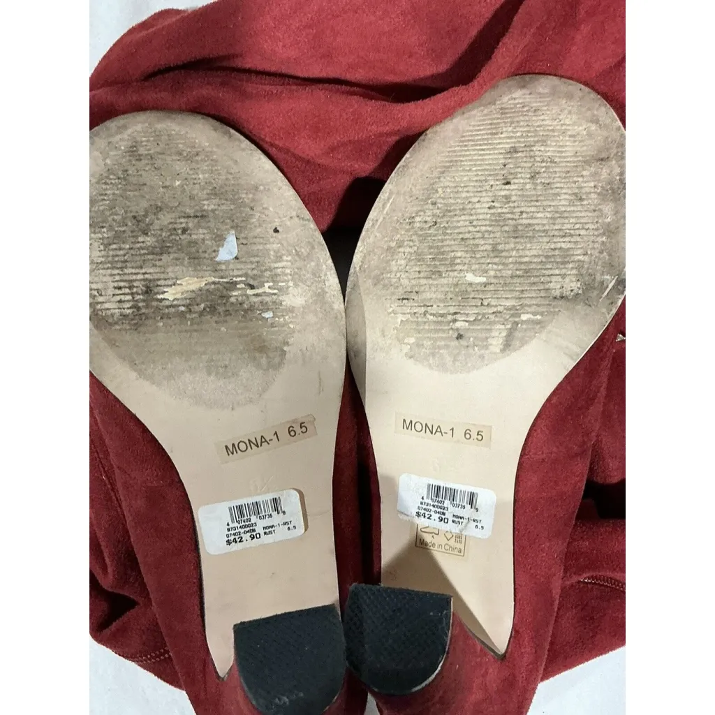 Woman’s Cape Robin Mona Red Suede Otk High Boots 6.5 - Image 6