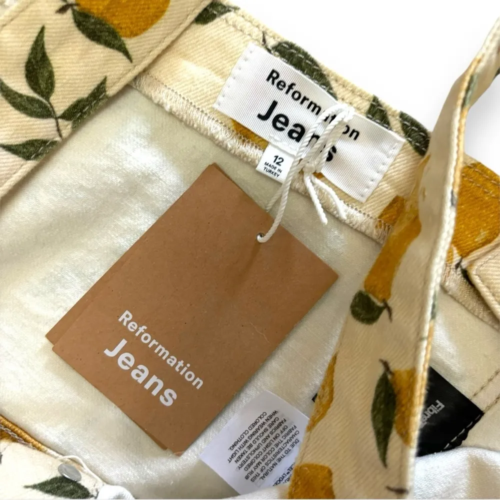 NWT Reformation Chrissy Denim 2pcs Set Limoncello - Size 12 - Image 6