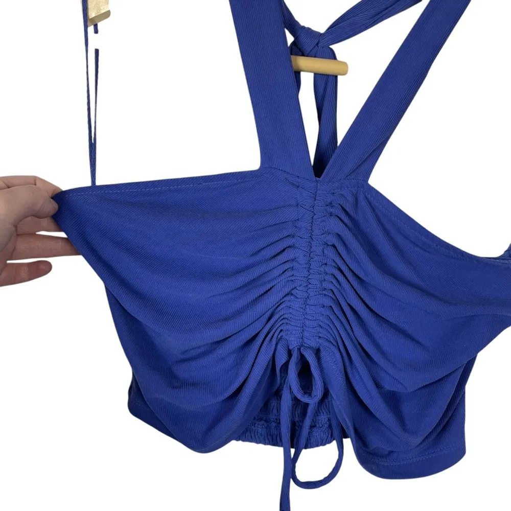 Urban Outfitters UO Tia Halter Cinched Crop Top in Purple Size M - Image 6