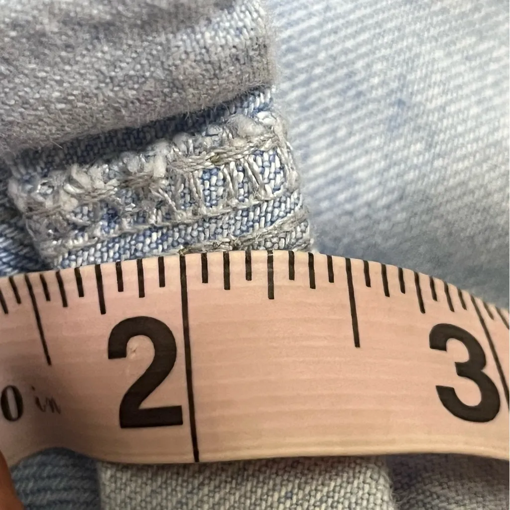 TOPSHOP Moto Rosa Denim Shorts Blue Classic Cuffed Jean Shorts‎ Size US Size 10 - Image 11