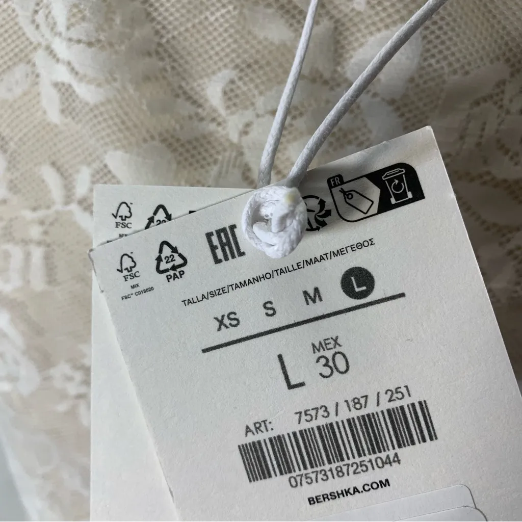 Bershka X Bambi White Lace Bralette Crop Top NWT Size S fairycore coquette girl - Image 12