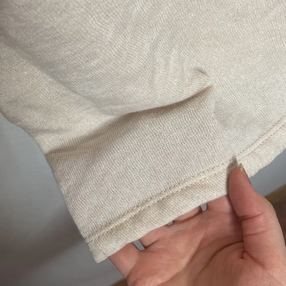 Go Couture criss cross v neck bell sleeve tunic in beige size S - Image 7