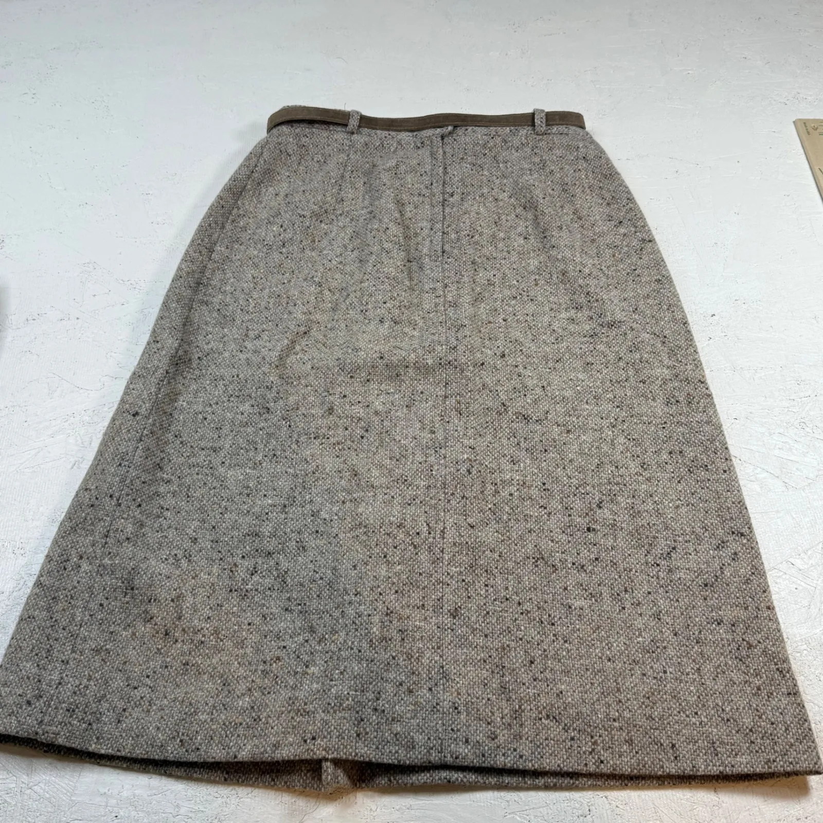 John Meyer Neutral Tweed Skirt Suit Set - Image 14
