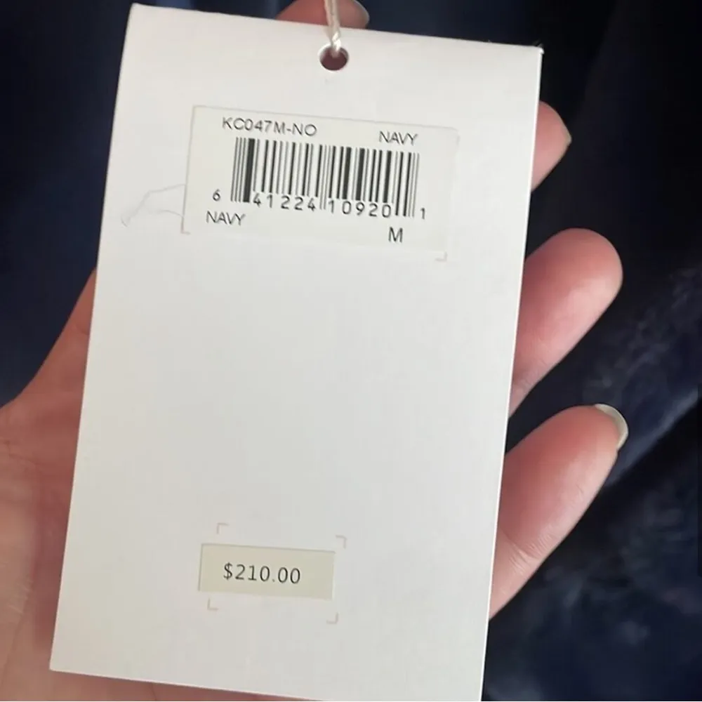 Gal Meets Glam Collection Reese Faux Fur Jacket Navy - Image 11