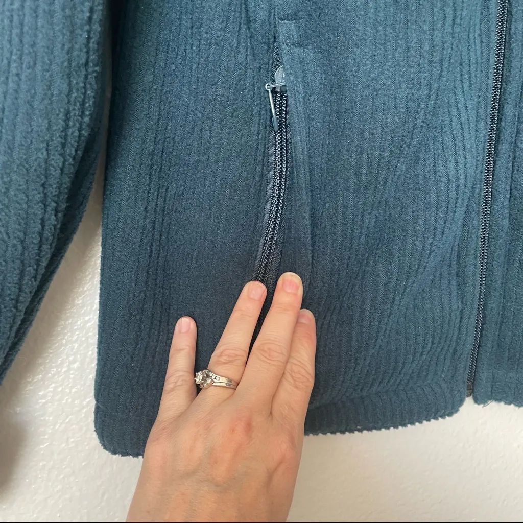 Cabela’s Shearling Fleece Coat/Jacket Blue Teal Size Large - Image 6