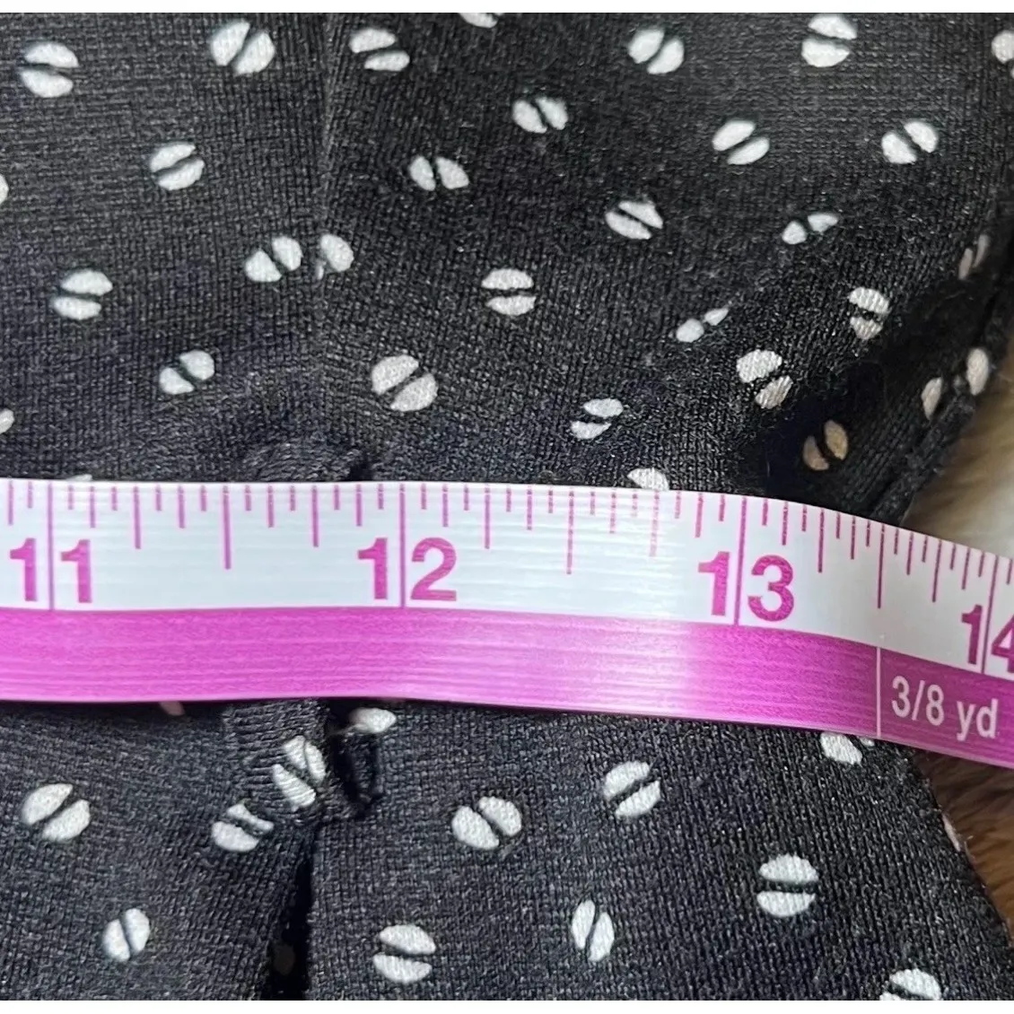 Elle Sleeveless Dress Womens 8 Black White Polka Dot Midi Retro Spring Fit Flare - Image 10