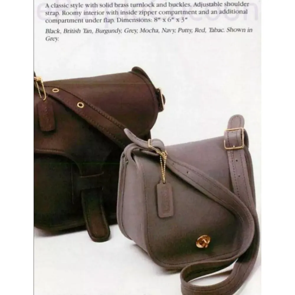 Vintage Coach Legacy Small Flap Crossbody 70s NYC Bag Turn Lock Leather Black - Image 3