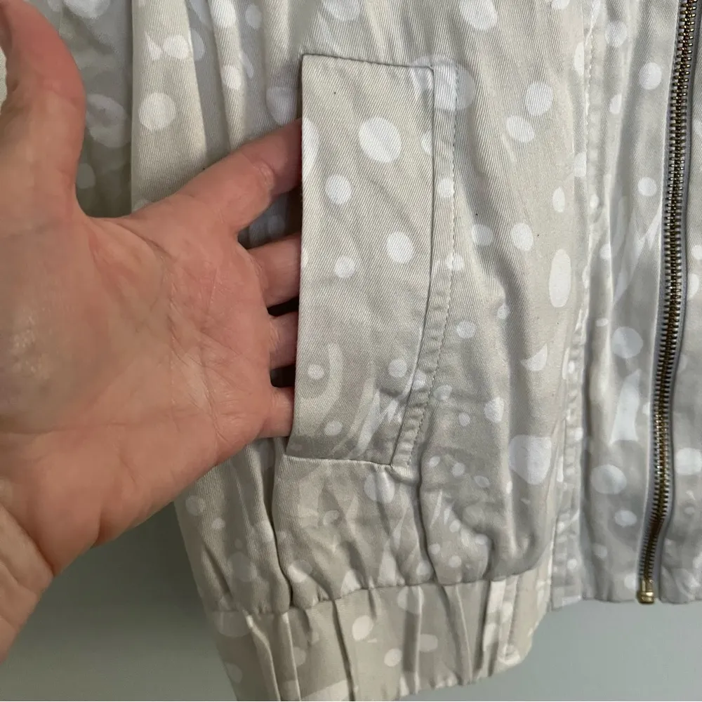 French Connection zip up polka dot
cream fitted jacket blazer 6. - Image 6