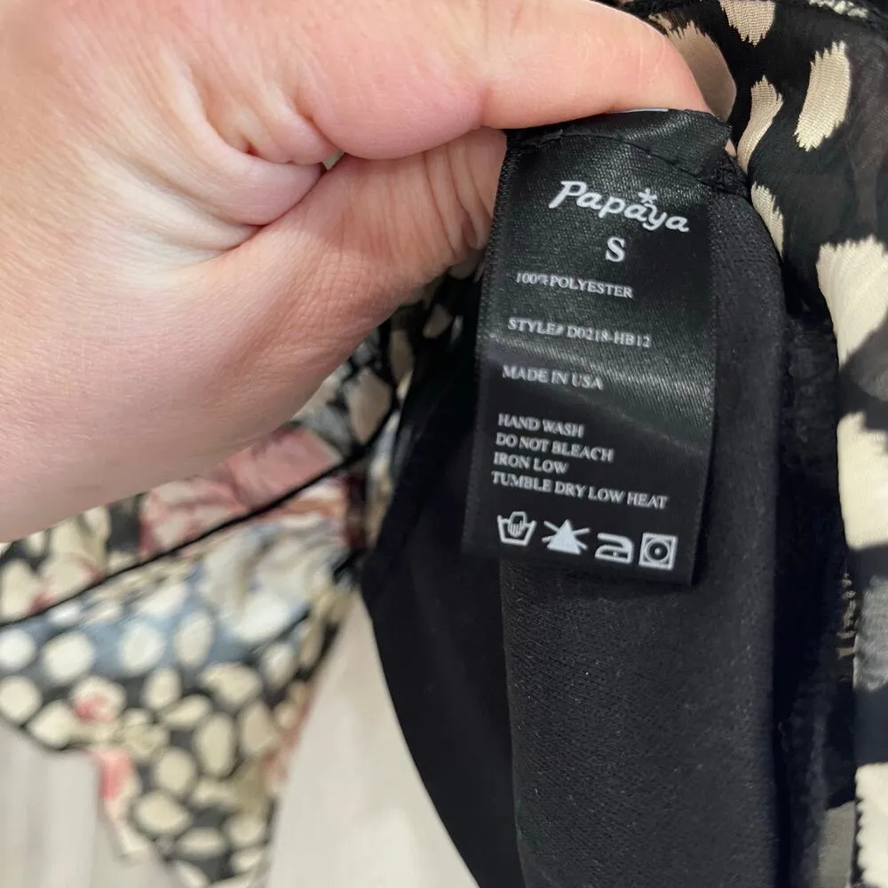 Y2K Papaya Polka Dot Floral Strappy Twee Mini Babydoll Mini Dress Size Small - Image 8