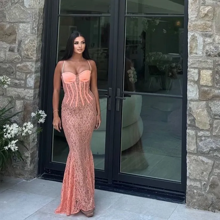 House of CB Cordelia‎ Lace Corset Mermaid Gown  NWOT $329 size L - Image 14