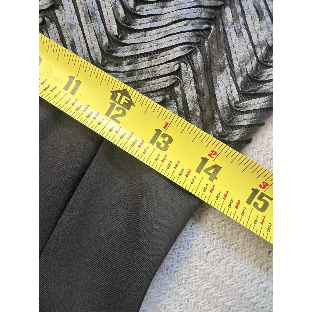 Patrizia Luca Milano, M, Fit & Flare Womens‎ Dress, Black, Faux Leather, Formal Black Size M - Image 12