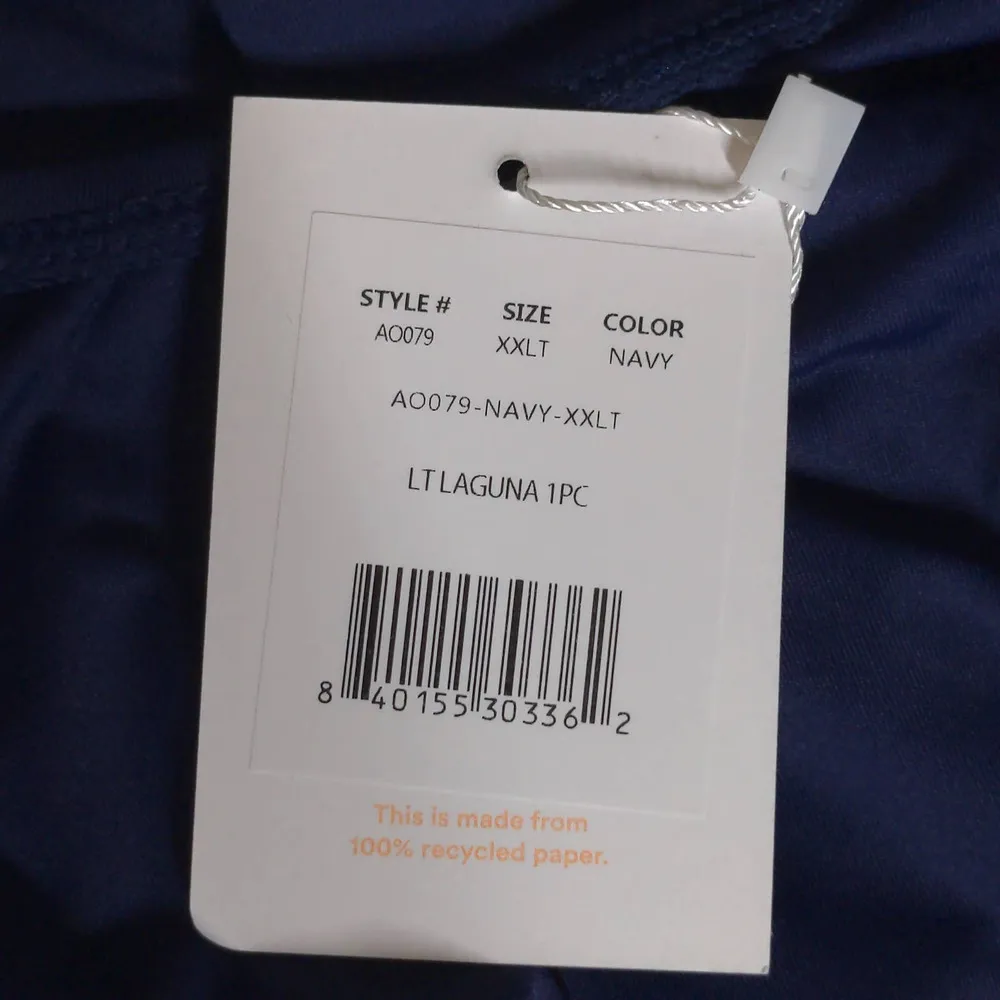 Andie The Laguna One Piece Navy Scoop Low Back Adjustable Cheeky Bottom XXLT - Image 14